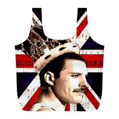 Freddie Mercury Full Print Recycle Bags (l)  by Valentinaart