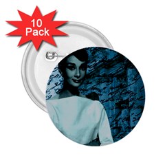 Audrey Hepburn 2 25  Buttons (10 Pack)  by Valentinaart