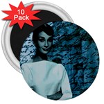 Audrey Hepburn 3  Magnets (10 pack)  Front