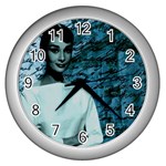 Audrey Hepburn Wall Clocks (Silver)  Front