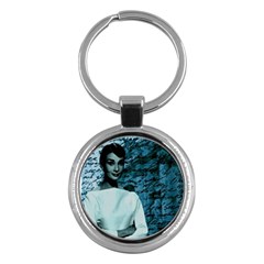 Audrey Hepburn Key Chains (round)  by Valentinaart