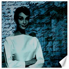 Audrey Hepburn Canvas 12  X 12   by Valentinaart