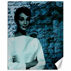 Audrey Hepburn Canvas 11  X 14   by Valentinaart