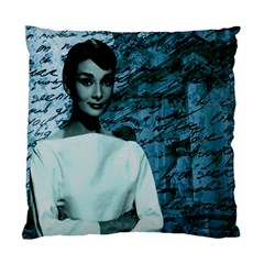 Audrey Hepburn Standard Cushion Case (one Side) by Valentinaart