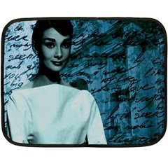 Audrey Hepburn Double Sided Fleece Blanket (mini)  by Valentinaart