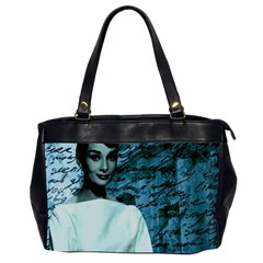 Audrey Hepburn Office Handbags (2 Sides)  by Valentinaart