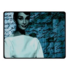 Audrey Hepburn Fleece Blanket (small) by Valentinaart