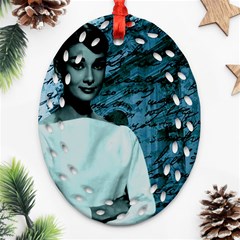 Audrey Hepburn Ornament (oval Filigree) by Valentinaart