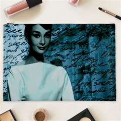 Audrey Hepburn Cosmetic Bag (xxl)  by Valentinaart