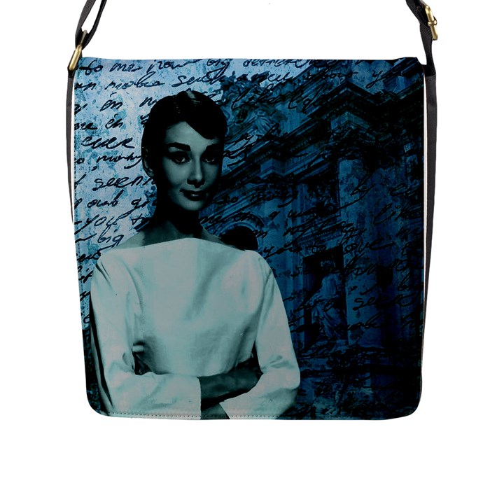 Audrey Hepburn Flap Messenger Bag (L) 