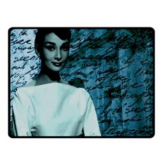 Audrey Hepburn Double Sided Fleece Blanket (small)  by Valentinaart