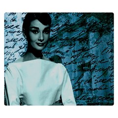 Audrey Hepburn Double Sided Flano Blanket (small)  by Valentinaart