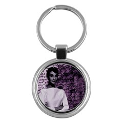 Audrey Hepburn Key Chains (round)  by Valentinaart