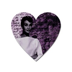 Audrey Hepburn Heart Magnet by Valentinaart