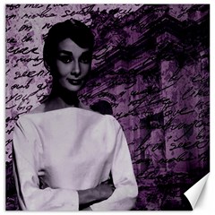 Audrey Hepburn Canvas 16  X 16   by Valentinaart