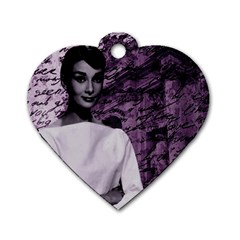 Audrey Hepburn Dog Tag Heart (one Side) by Valentinaart