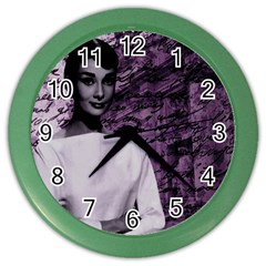 Audrey Hepburn Color Wall Clocks