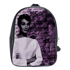 Audrey Hepburn School Bags(large)  by Valentinaart