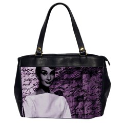 Audrey Hepburn Office Handbags (2 Sides)  by Valentinaart