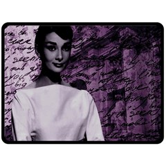 Audrey Hepburn Fleece Blanket (large)  by Valentinaart