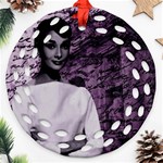 Audrey Hepburn Round Filigree Ornament (Two Sides) Front