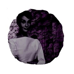 Audrey Hepburn Standard 15  Premium Round Cushions by Valentinaart