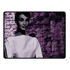 Audrey Hepburn Double Sided Fleece Blanket (small)  by Valentinaart