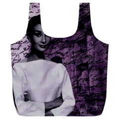 Audrey Hepburn Full Print Recycle Bags (l)  by Valentinaart