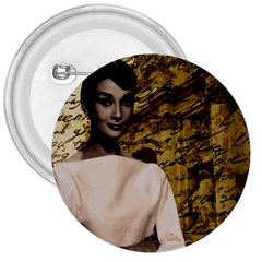 Audrey Hepburn 3  Buttons by Valentinaart