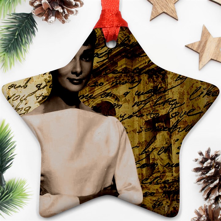 Audrey Hepburn Ornament (Star)