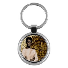 Audrey Hepburn Key Chains (round)  by Valentinaart