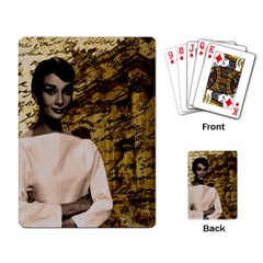 Audrey Hepburn Playing Card by Valentinaart