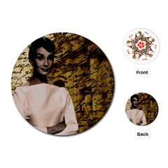 Audrey Hepburn Playing Cards (round)  by Valentinaart