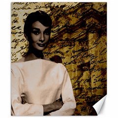 Audrey Hepburn Canvas 8  X 10  by Valentinaart