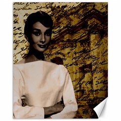 Audrey Hepburn Canvas 11  X 14   by Valentinaart