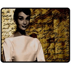 Audrey Hepburn Fleece Blanket (medium) 