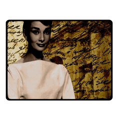 Audrey Hepburn Fleece Blanket (small) by Valentinaart