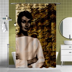 Audrey Hepburn Shower Curtain 48  X 72  (small)  by Valentinaart