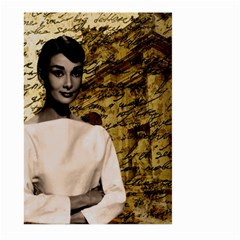 Audrey Hepburn Large Garden Flag (two Sides) by Valentinaart