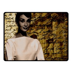 Audrey Hepburn Double Sided Fleece Blanket (small)  by Valentinaart