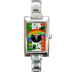 Pot Of Gold Rectangle Italian Charm Watch by Valentinaart