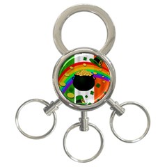 Pot Of Gold 3-ring Key Chains by Valentinaart