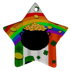 Pot Of Gold Star Ornament (two Sides) by Valentinaart