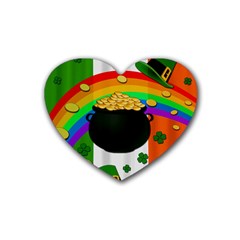 Pot Of Gold Heart Coaster (4 Pack)  by Valentinaart