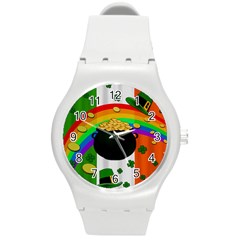 Pot Of Gold Round Plastic Sport Watch (m) by Valentinaart