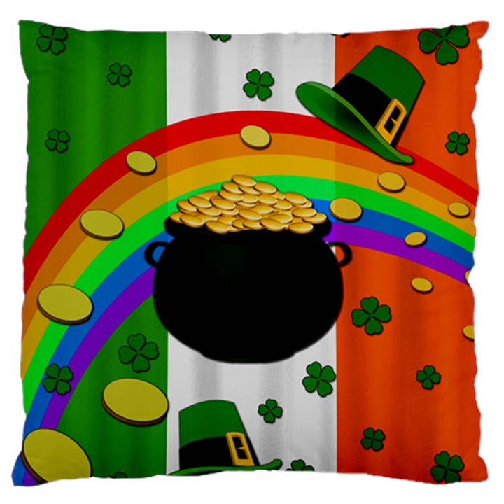 Pot of gold Large Flano Cushion Case (One Side)