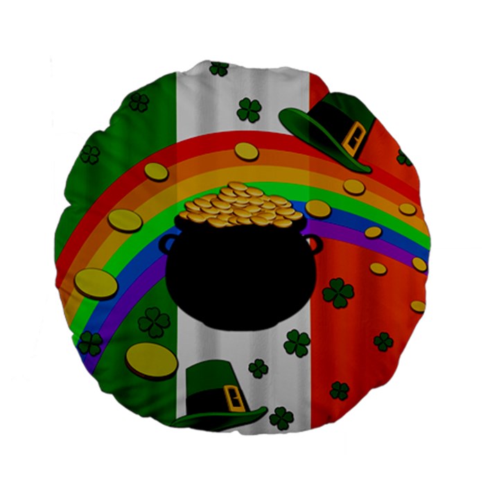 Pot of gold Standard 15  Premium Flano Round Cushions