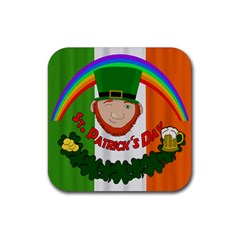 St  Patricks Day  Rubber Coaster (square)  by Valentinaart