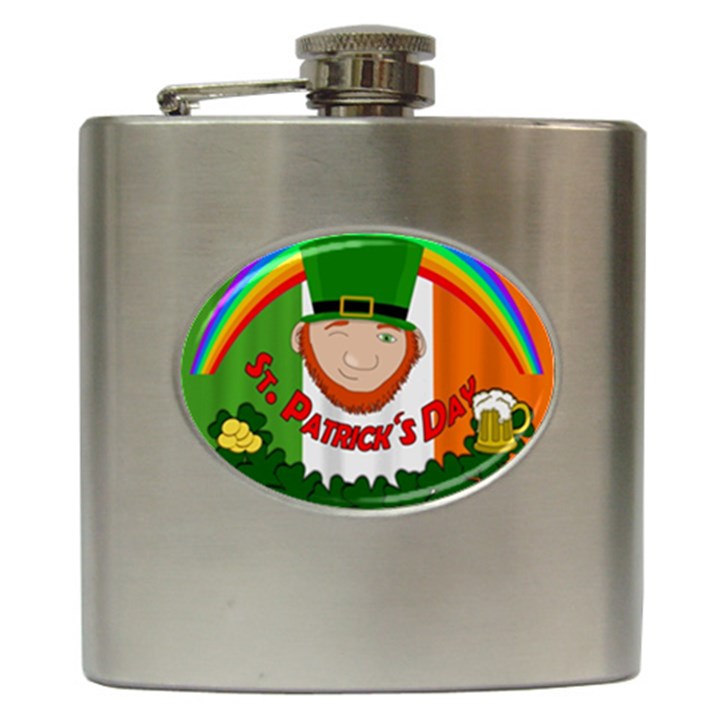 St. Patricks day  Hip Flask (6 oz)