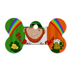 St  Patricks Day  Dog Tag Bone (one Side) by Valentinaart